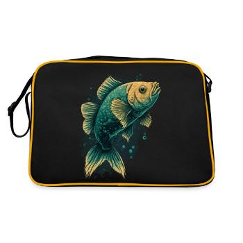 Amour du poisson - Sac Retro - noir/or - Dos