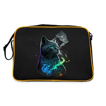 Chat japonais - Sac Retro - noir/or - Dos
