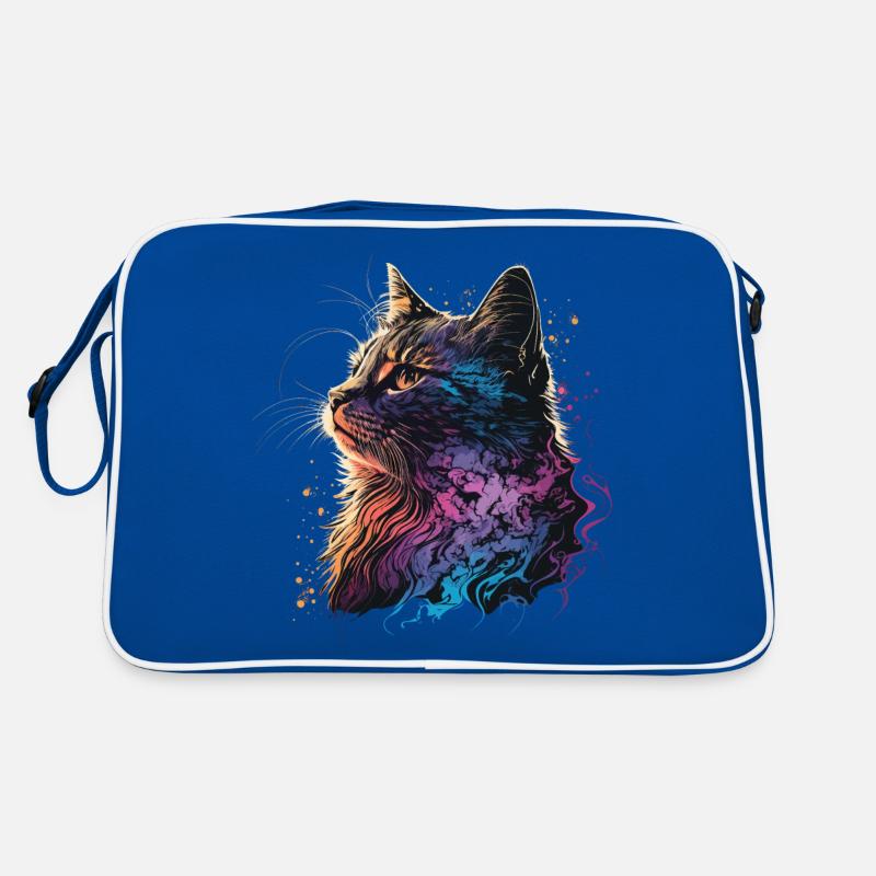 Cooles Kätzchen Retro Tasche