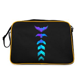 Evolution oiseau silhouette - Sac Retro - noir/or - Dos
