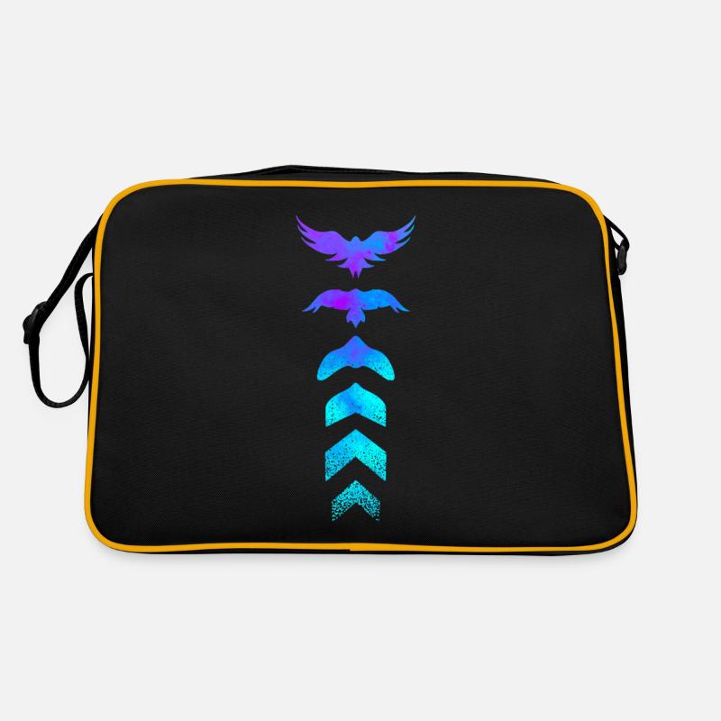 Evolution Silhouette Vogel Retro Tasche