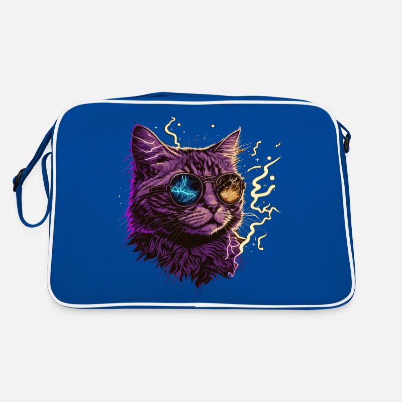 Thunder Cat Illustration Retro Bag