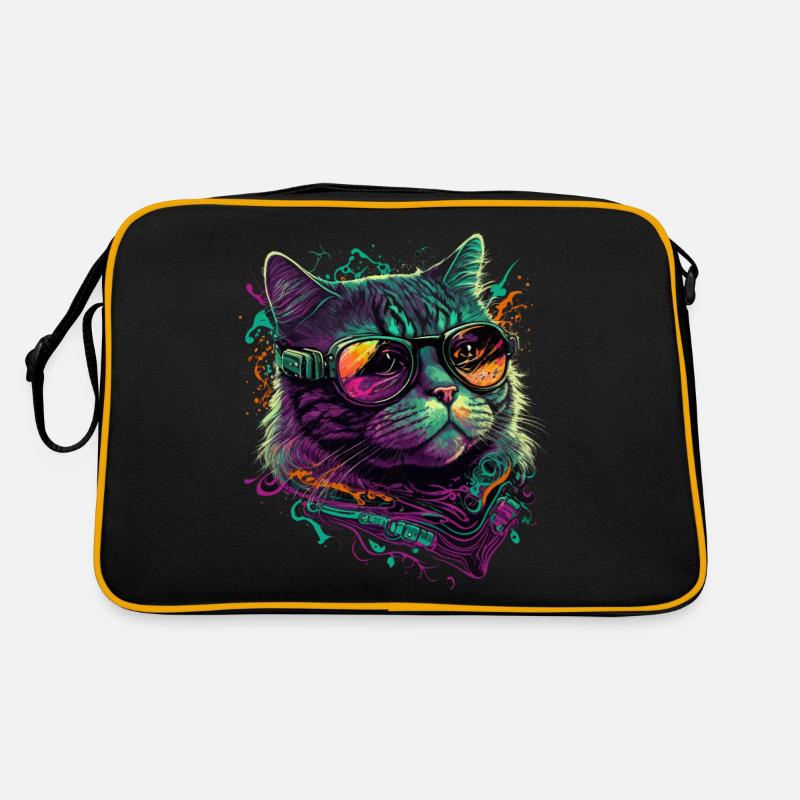 Futuristic Cat Retro Bag