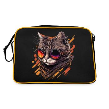 Chat Vintagepunk - Sac Retro - noir/or - Dos