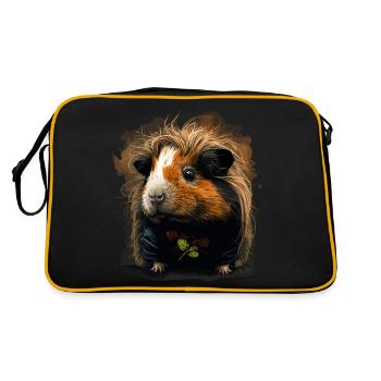 Cochon d’Inde doux - Sac Retro - noir/or - Dos
