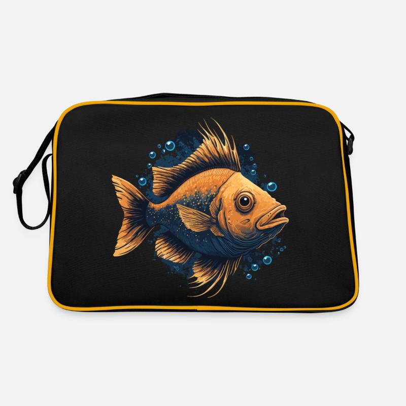 Poisson brun Sac Retro