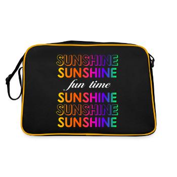 Sunshine - Retro Tasche - Schwarz/Gold - Hinten