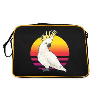 Cockatoo at sunrise - Retro Bag - black/gold - Back