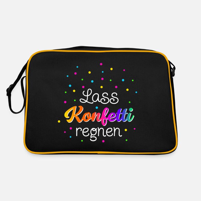 Lass Konfetti regnen Retro Tasche