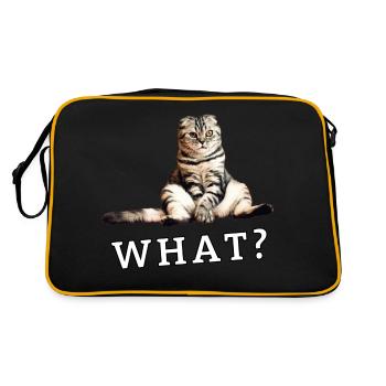 Cat – What? - Retro Bag - black/gold - Back