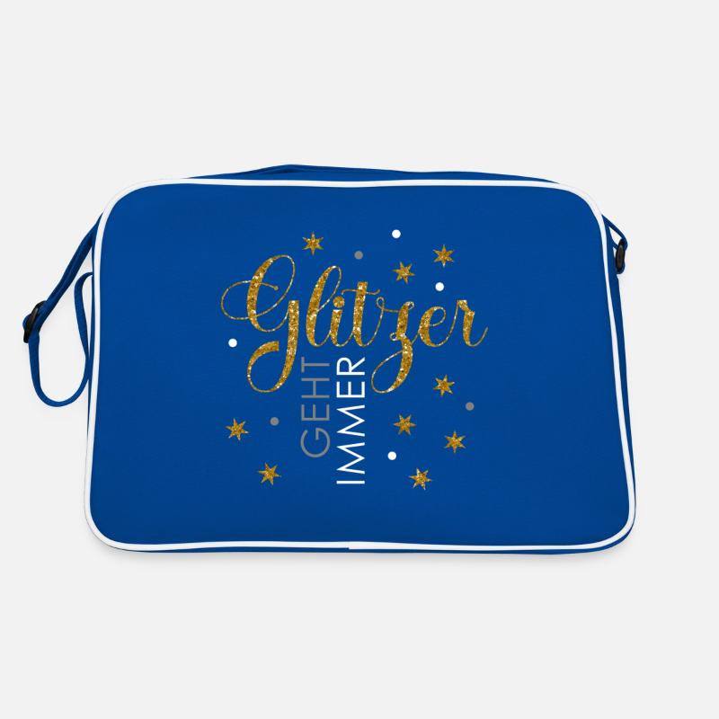 Glitzer geht immer Retro Tasche