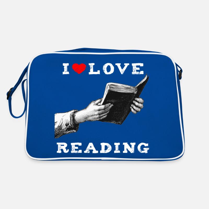 Ich liebe lesen Retro Tasche