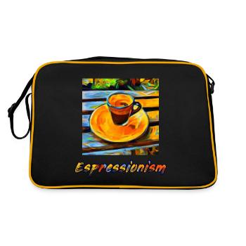 Un expresso expressionniste devient espressionnisme - Sac Retro - noir/or - Dos