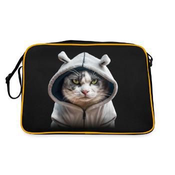 Chat sinistre avec sweat à capuche - Sac Retro - noir/or - Dos