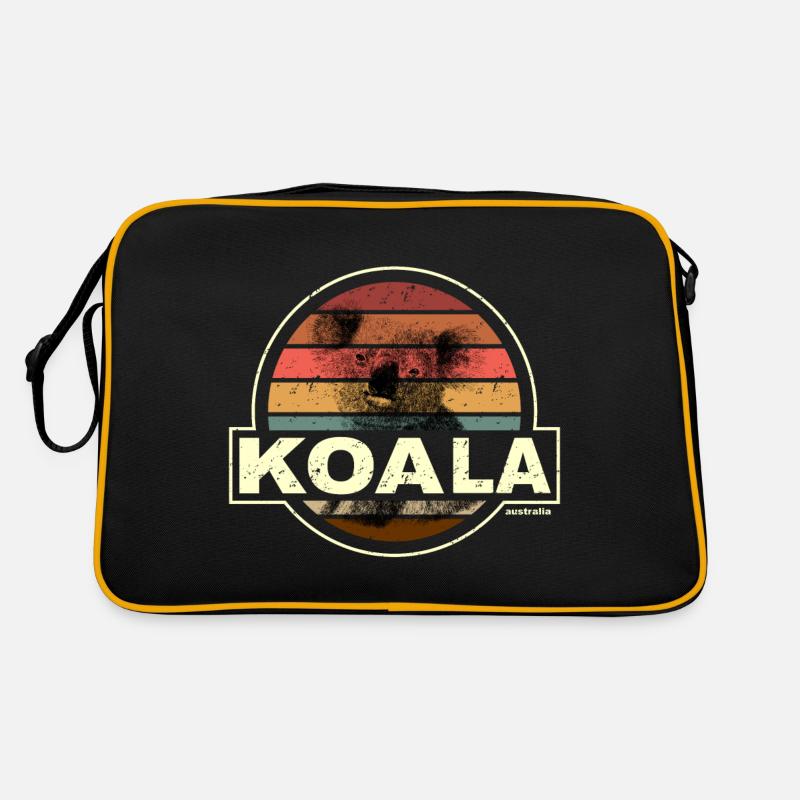 KOALA australia - Retro Tasche - Schwarz/Gold