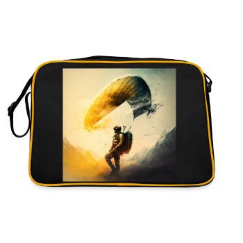 Parapente créatif et cool, sport du ciel - Sac Retro - noir/or - Dos