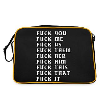 Génial comme F*ck - Sac Retro - noir/or - Dos
