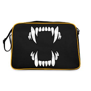 Crocs de loup effrayants - Sac Retro - noir/or - Dos