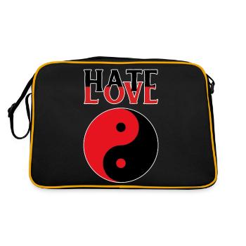 Yin Yang Love Hate - Retro Bag - black/gold - Back