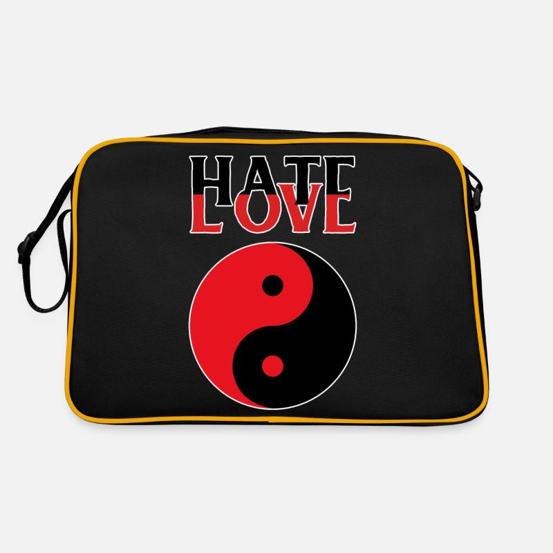 Yin Yang Love Hate Retro Bag