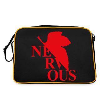EVA NERVous Logo Parody - Retro Bag - black/gold - Back