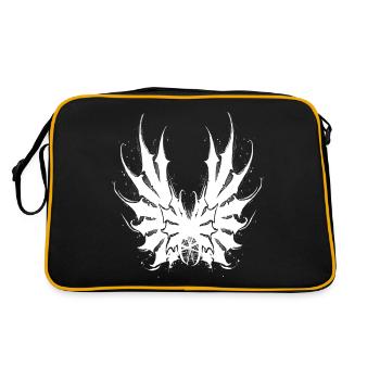 Evil white wings art - Sac Retro - noir/or - Dos