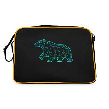 Bear line geometric art - Retro Bag - black/gold - Back