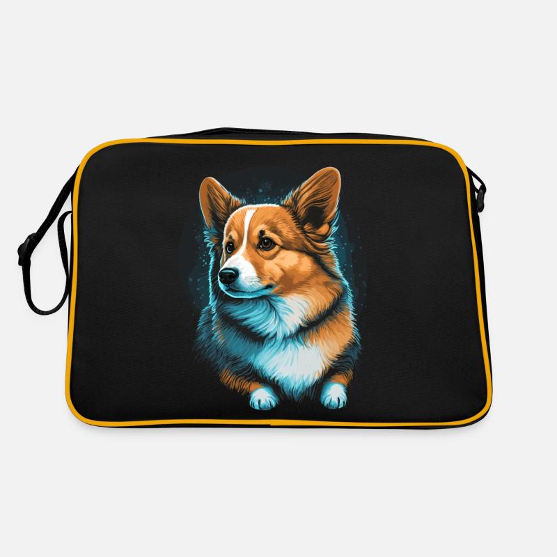 Glowing Background Corgi Retro Bag