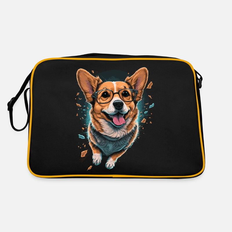Lustiger Corgi Retro Tasche