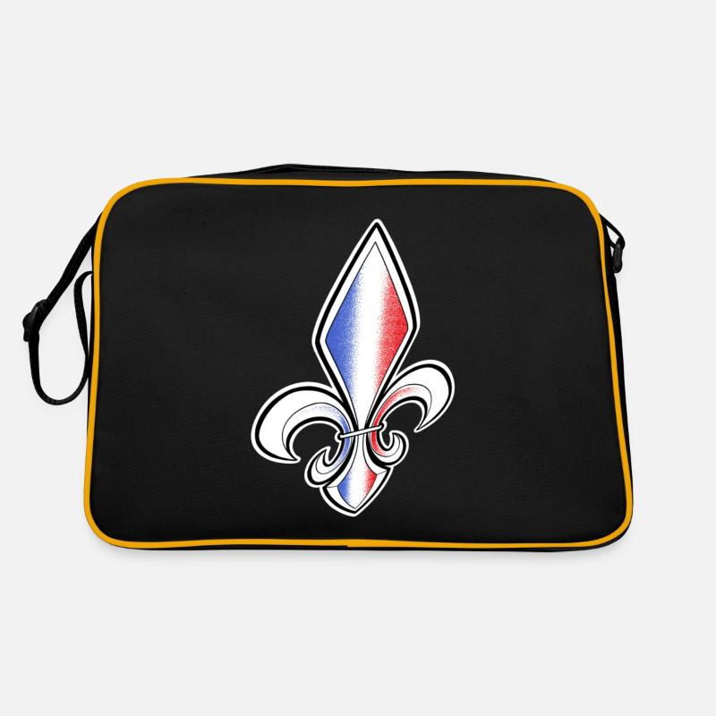 Fleur de Lys French flag Retro Bag