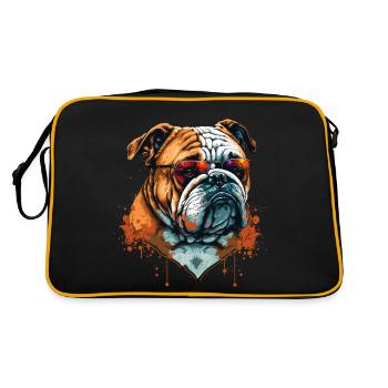 Bouledogue à l’allure dure - Sac Retro - noir/or - Dos