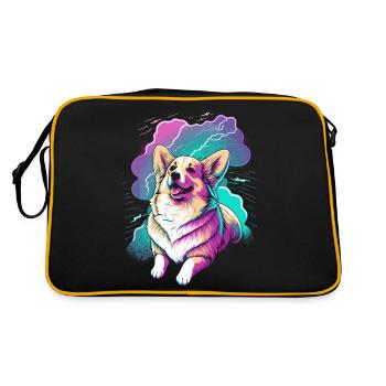Corgi espiègle - Sac Retro - noir/or - Dos