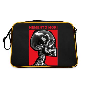 Crâne Memento Mori - Sac Retro - noir/or - Dos