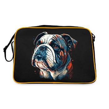 Bulldog Visage triste - Sac Retro - noir/or - Dos