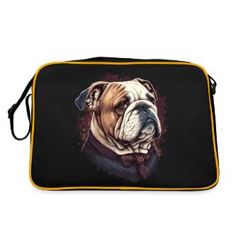 Bouledogue élégant - Sac Retro - noir/or - Dos