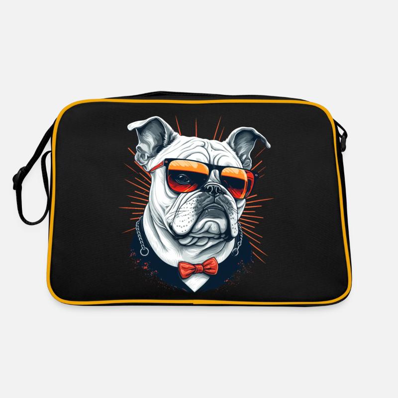 Feeling Cool Bulldog Haustier Retro Tasche