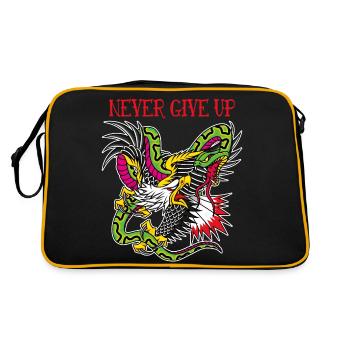 Tatouage traditionnel Old School Aigle et Serpent - Sac Retro - noir/or - Dos