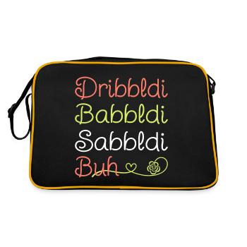 Sabbldi - Retro Tasche - Schwarz/Gold - Hinten