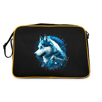 Gaming Husky Blue - Retro Bag - black/gold - Back