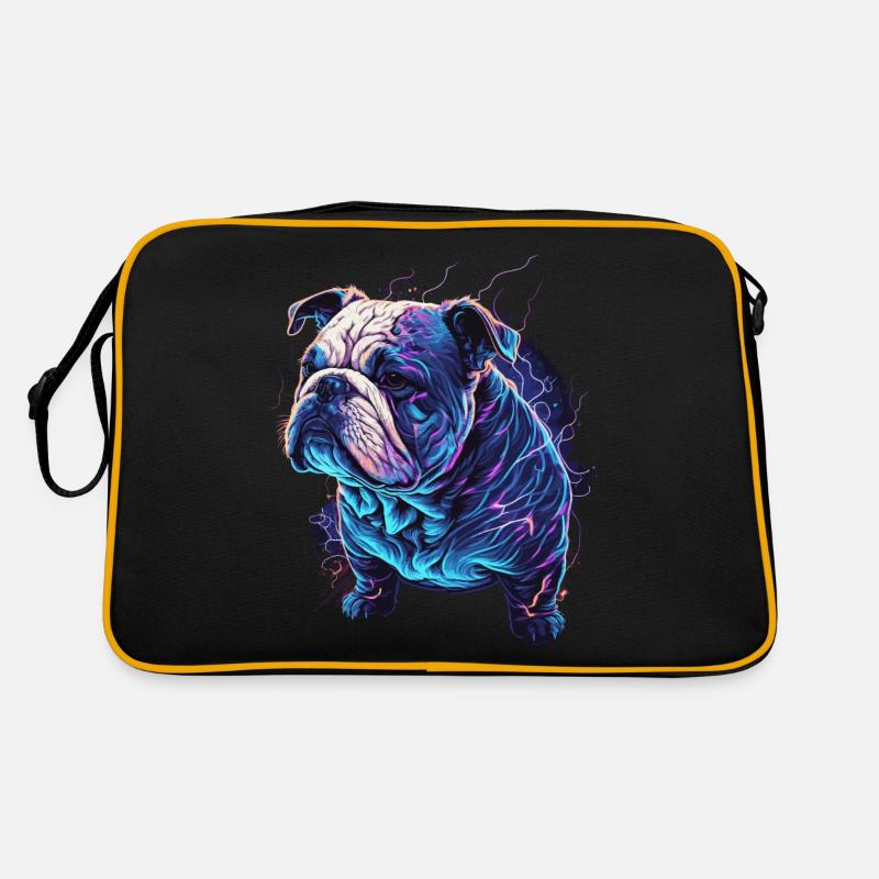 Mignon bouledogue bleu Sac Retro