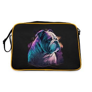 Sad Face Bulldog - Sac Retro - noir/or - Dos