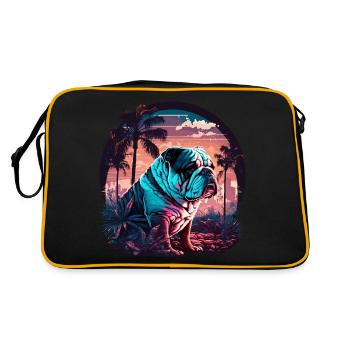 Lost Bulldog Vaporwave - Sac Retro - noir/or - Dos