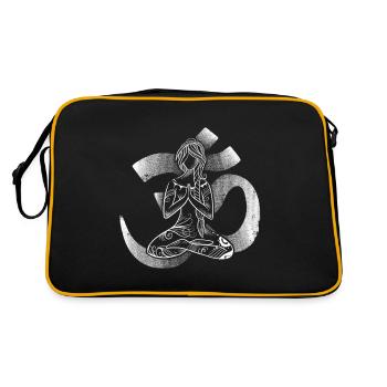 Aum Yoga Buddhism Symbol - Retro Bag - black/gold - Back