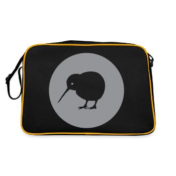 KIWI - Oiseau - Nouvelle-Zélande - Sac Retro - noir/or - Dos