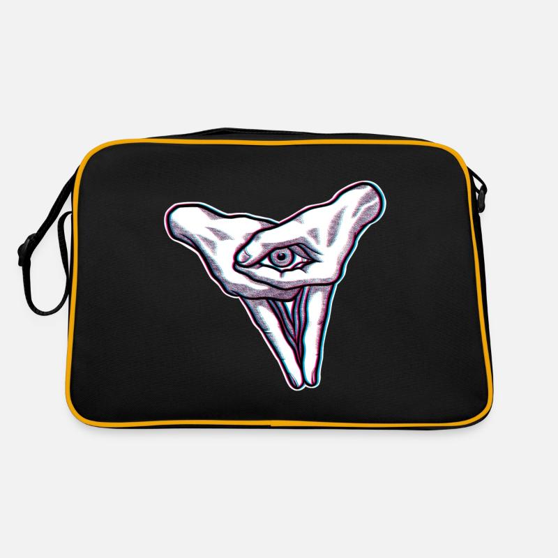 Oeil effet flou - Sac Retro - noir/or