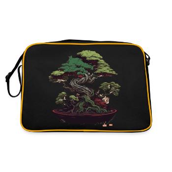 Lovely Bonsai Tree - Retro Bag - black/gold - Back