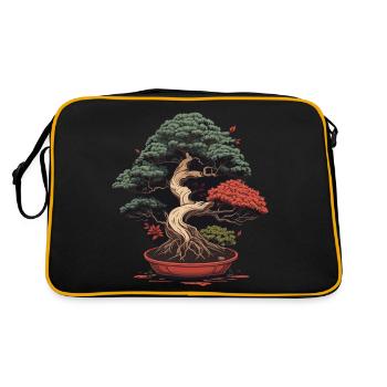 Conception d’arbres à bonsaïs - Sac Retro - noir/or - Dos