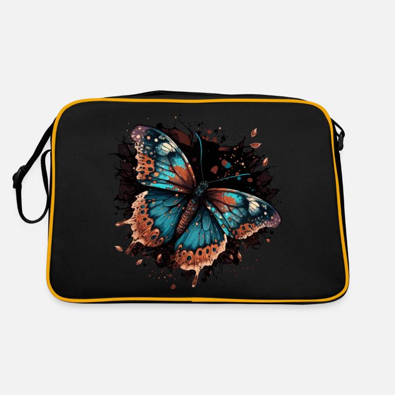 Cooler Schmetterling Retro Tasche