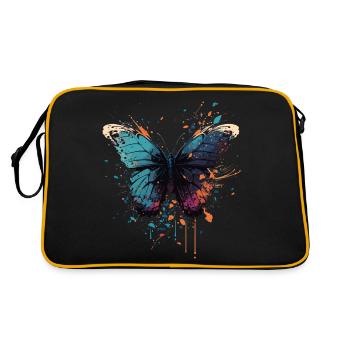 Butterfly Coloful Wings - Retro Bag - black/gold - Back