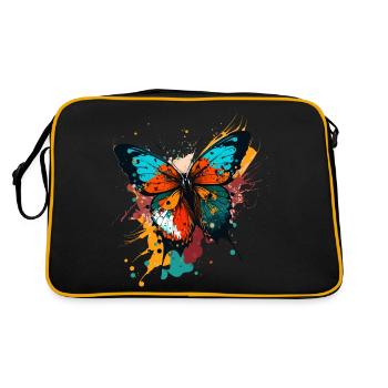 Vibrant Butterfly - Retro Bag - black/gold - Back